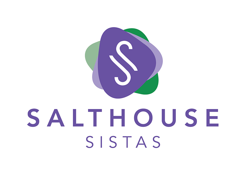 Salthouse Sistas logo in purple and green